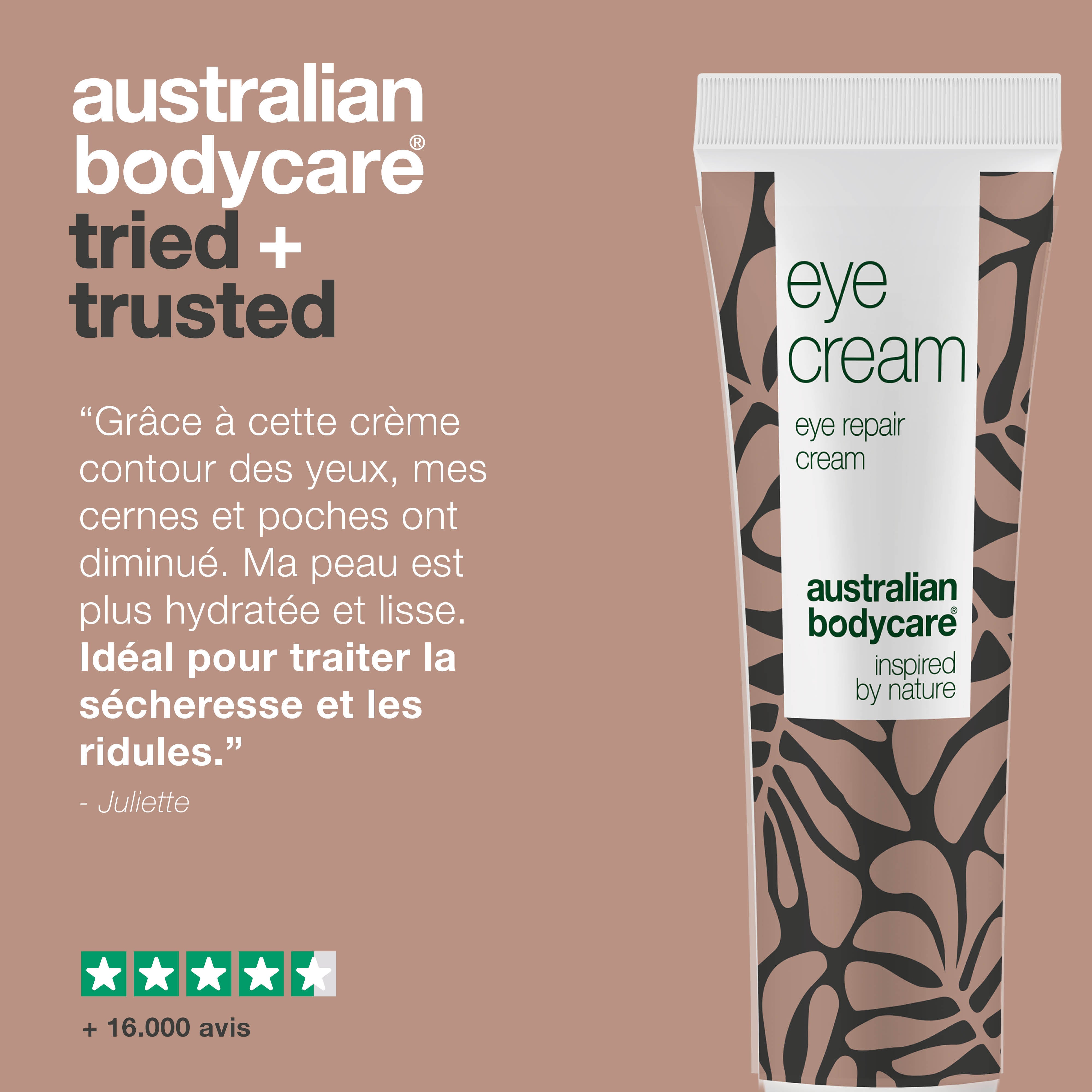 Crème yeux anti-cernes, poches et ridules hydratante — Crème efficace pour réduire cernes, poches et ridules. Hydrate et renforce la peau pour un regard frais et éclatant.