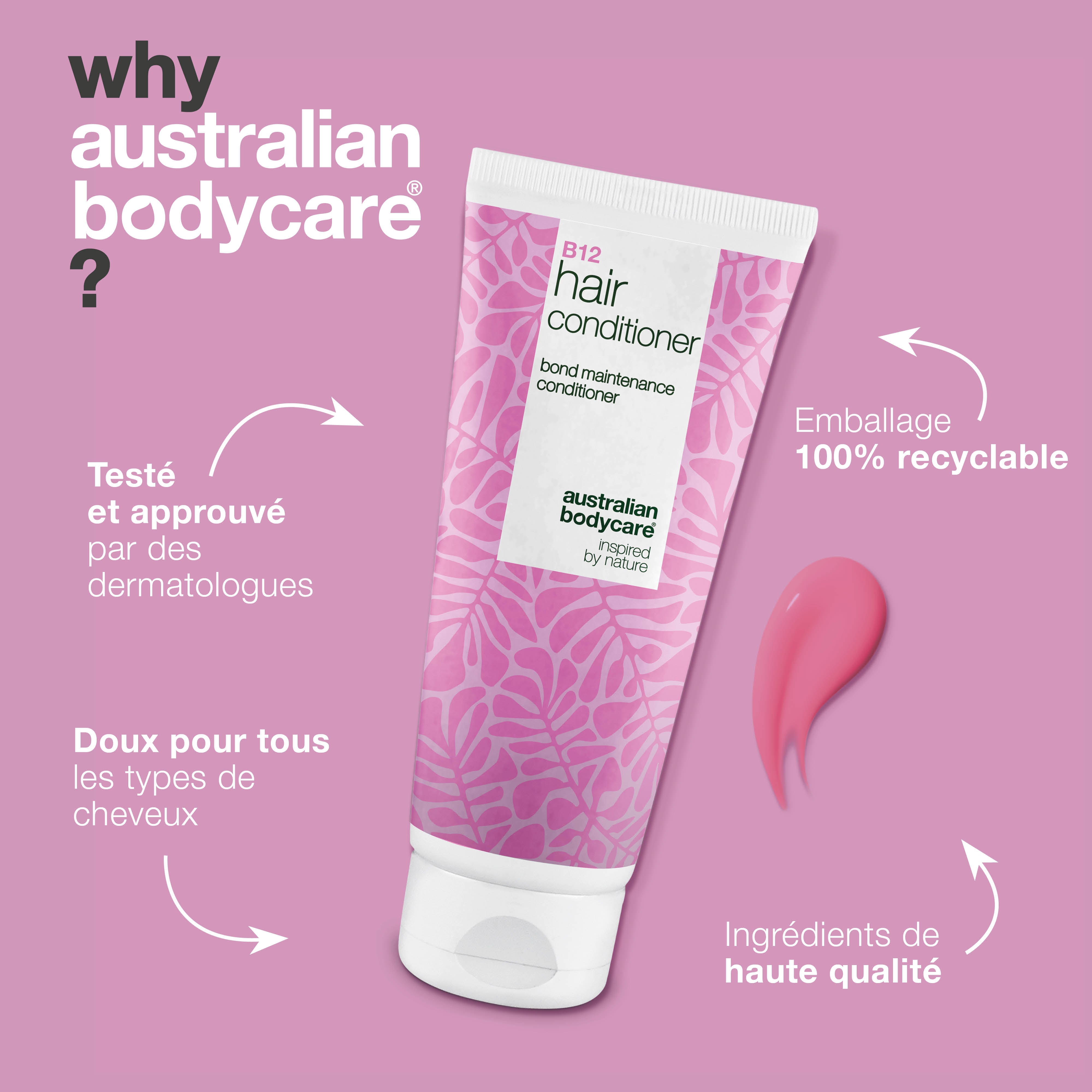 Après-shampoing Vitamin B12 à effet bond – renforce et répare les cheveux secs et abîmés