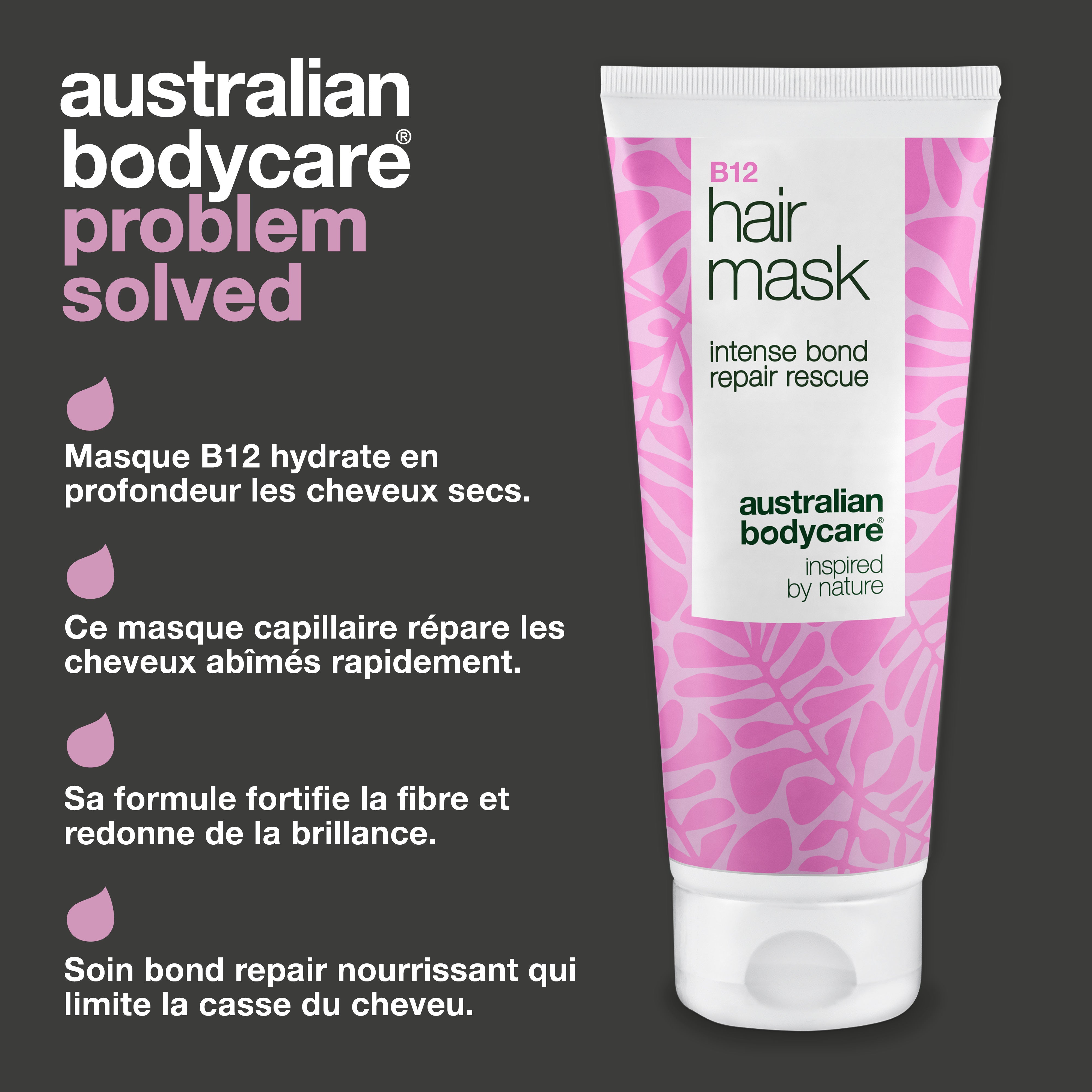 Masque Capillaire B12 apporte une hydratation intense, répare les cheveux abîmés, réduit les frisottis et limite la casse