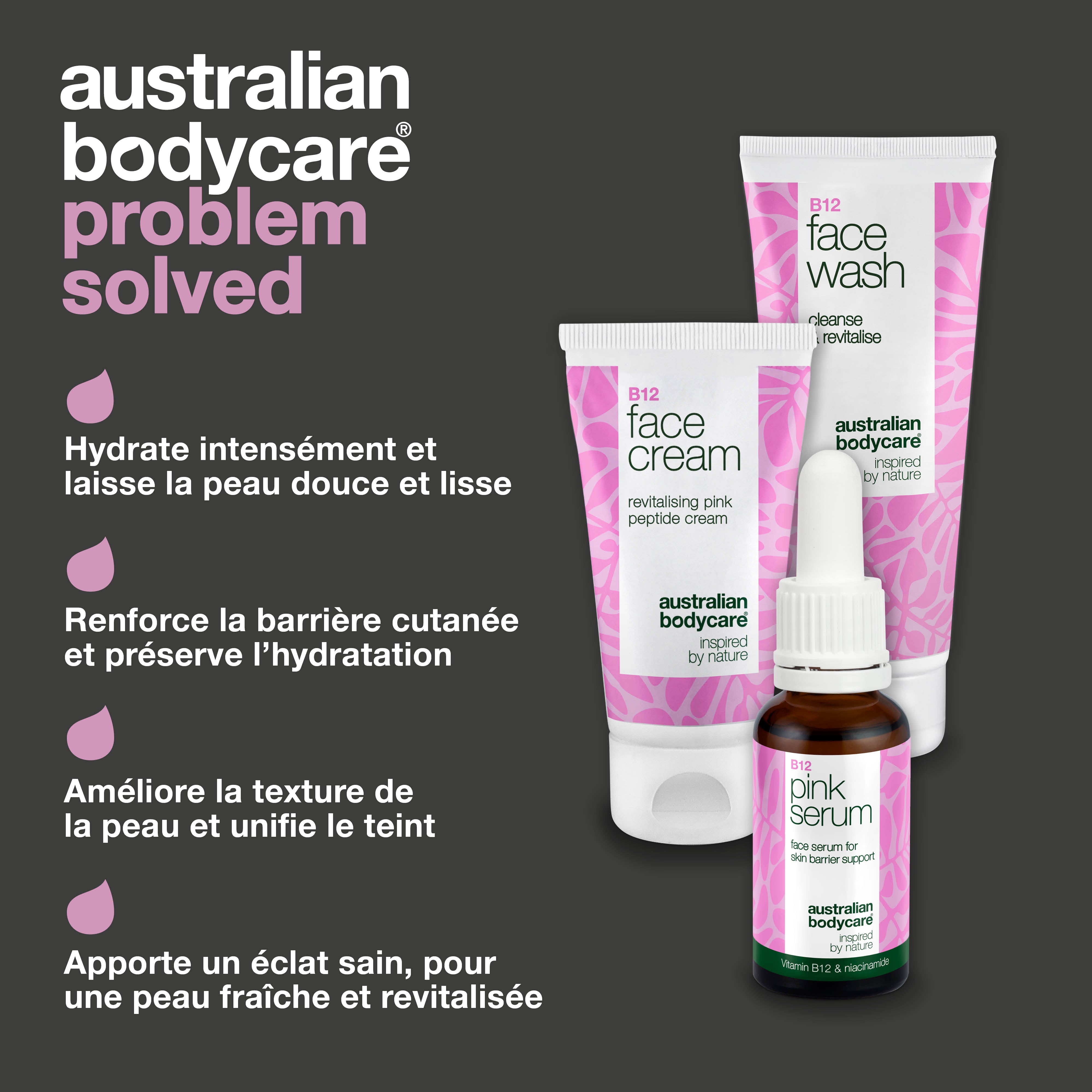 Coffret de soins B12 – Nettoyant pour le visage, sérum et crème pour le visage – Coffret de soins B12 pour une peau lisse et saine. Comprend un nettoyant, un sérum et une crème pour une hydratation et des soins quotidiens.