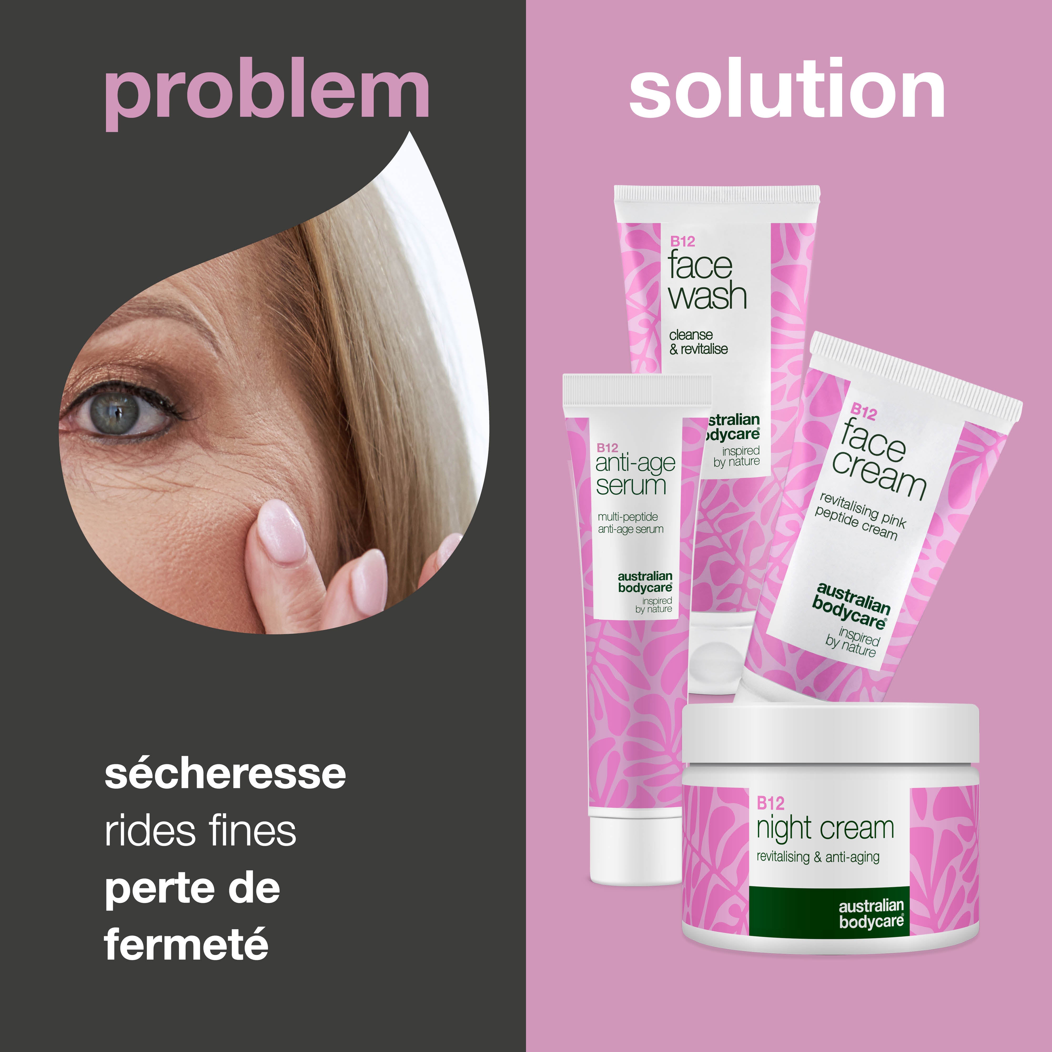Coffret anti-âge B12 pour peaux matures – Hydratant et raffermissant — Coffret de soins B12 pour peaux vieillissantes. Hydrate, raffermit et lisse le grain de peau.