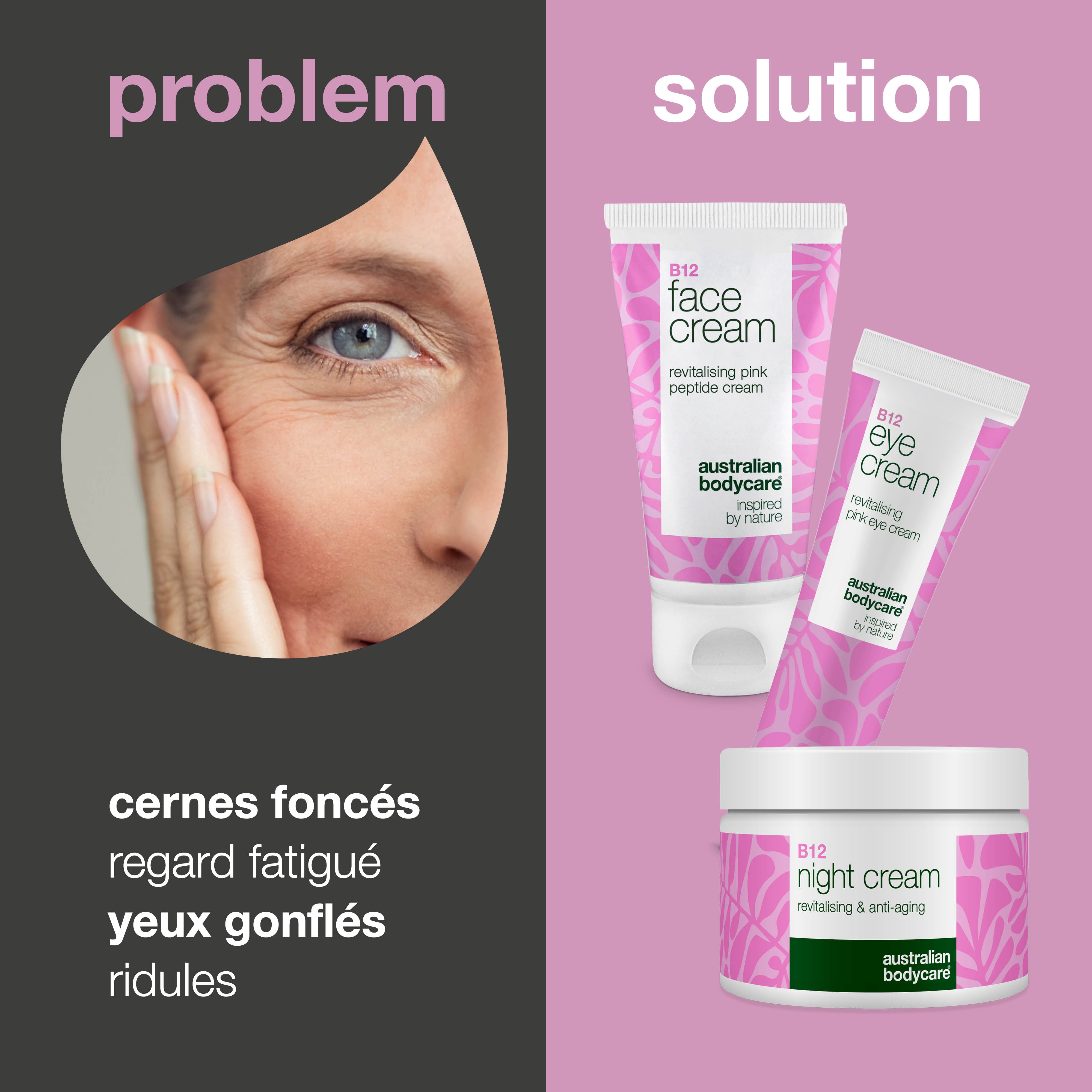Coffret de soins oculaires B12 pour les poches et les cernes — Coffret B12 efficace pour les cernes et les poches. Ajoute de l'hydratation et de l'éclat au contour des yeux.