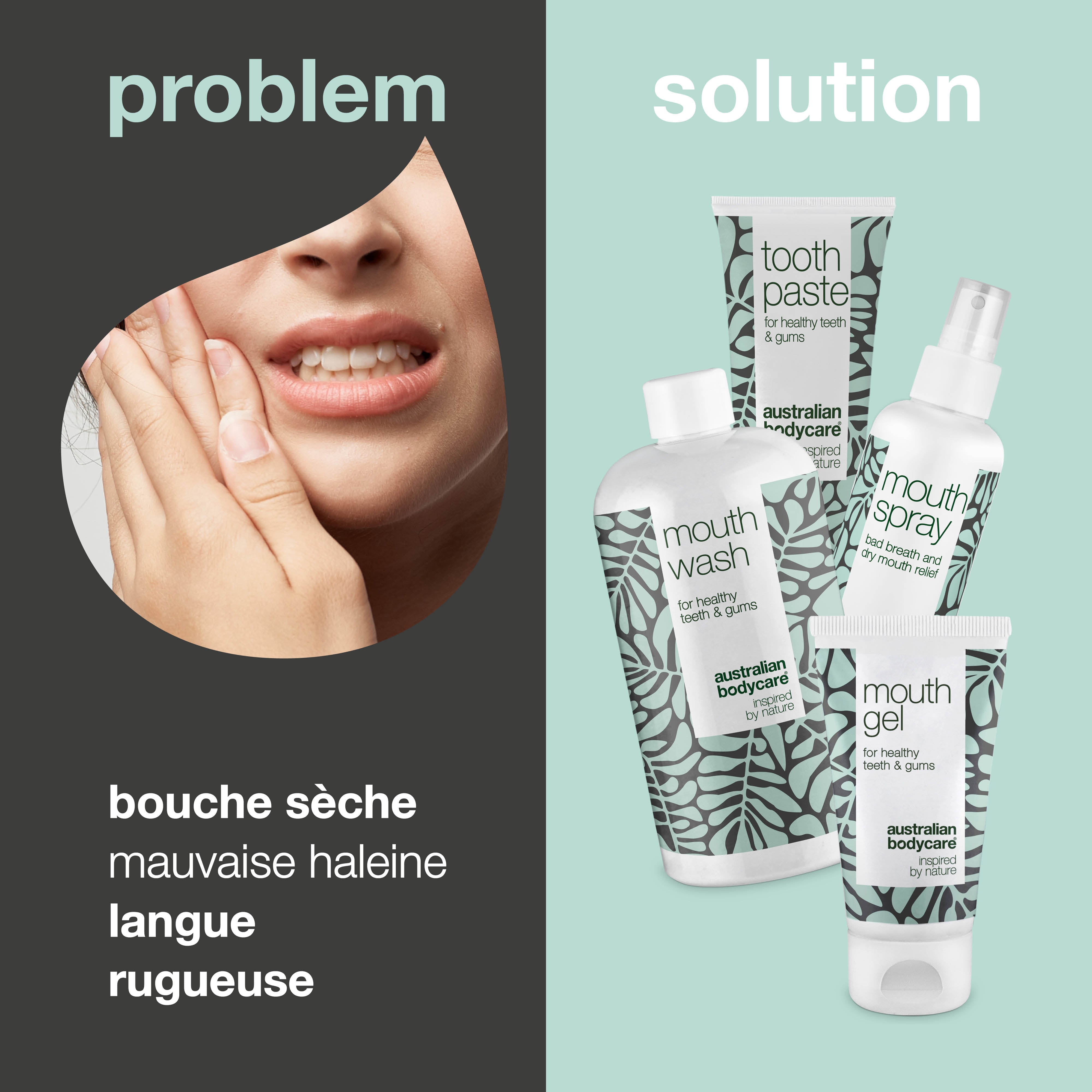 Pack de 4 pour la bouche sèche — 4 produits hydratants pour les soins de la bouche sèche