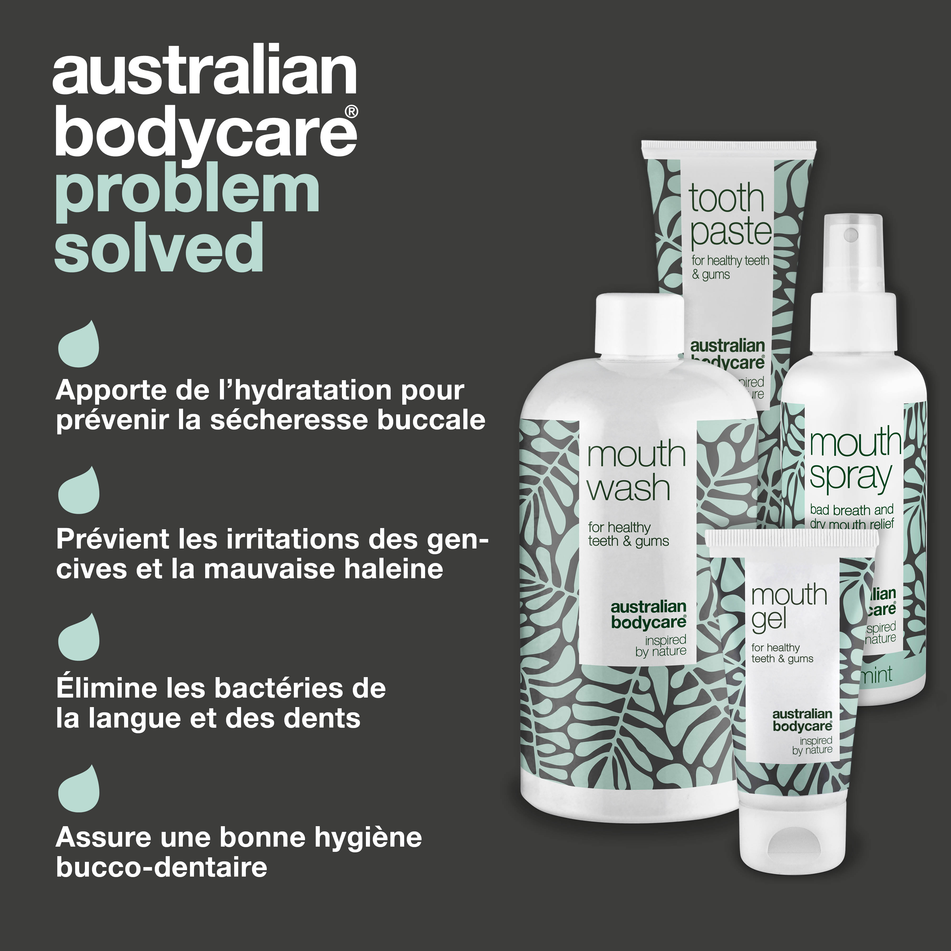Pack de 4 pour la bouche sèche — 4 produits hydratants pour les soins de la bouche sèche