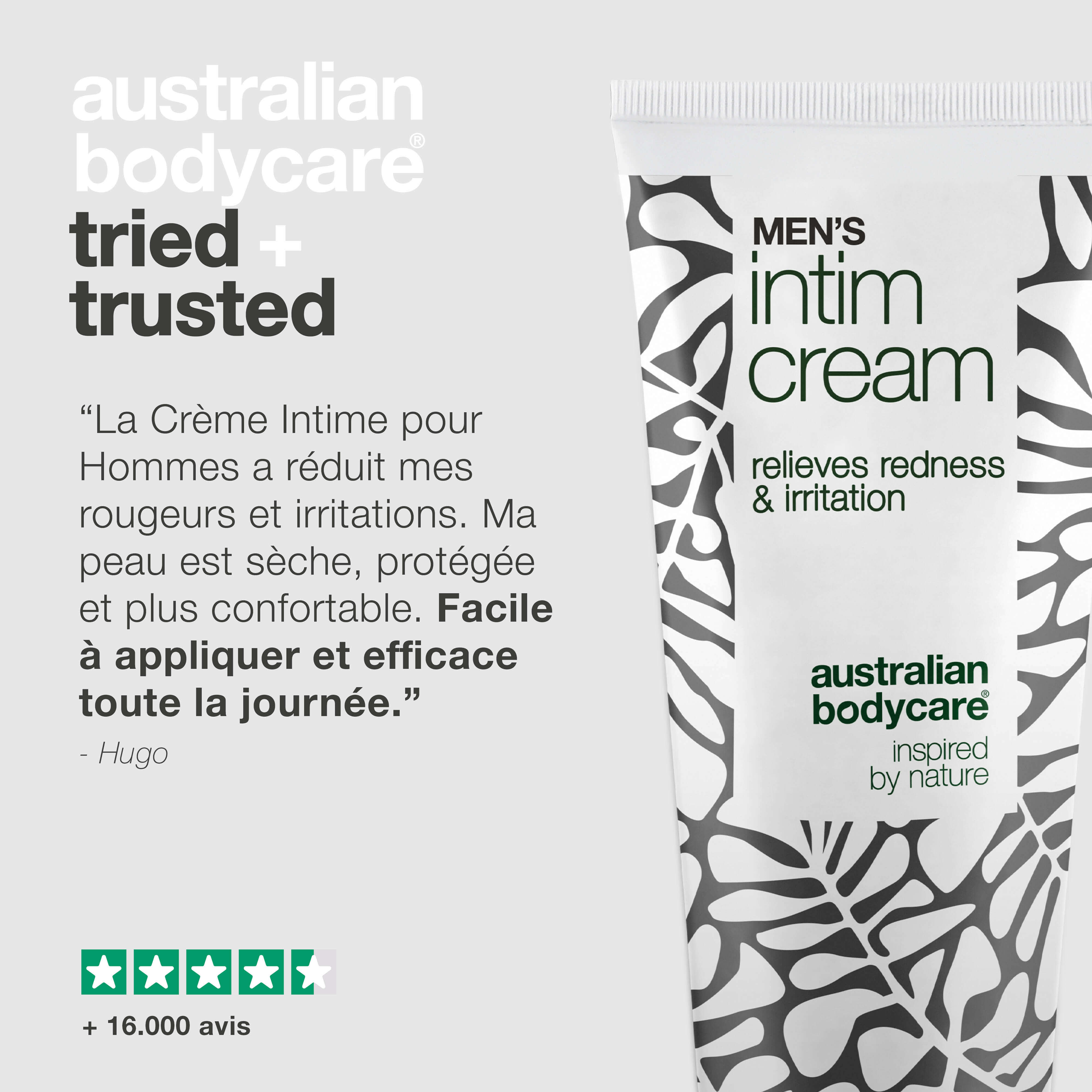 Crème Intime pour Hommes – soulage les démangeaisons et frottements — Crème Intime pour Hommes protège contre rougeurs et irritation. Contient beurre de karité, cire d’abeille et zinc pour un soin optimal.