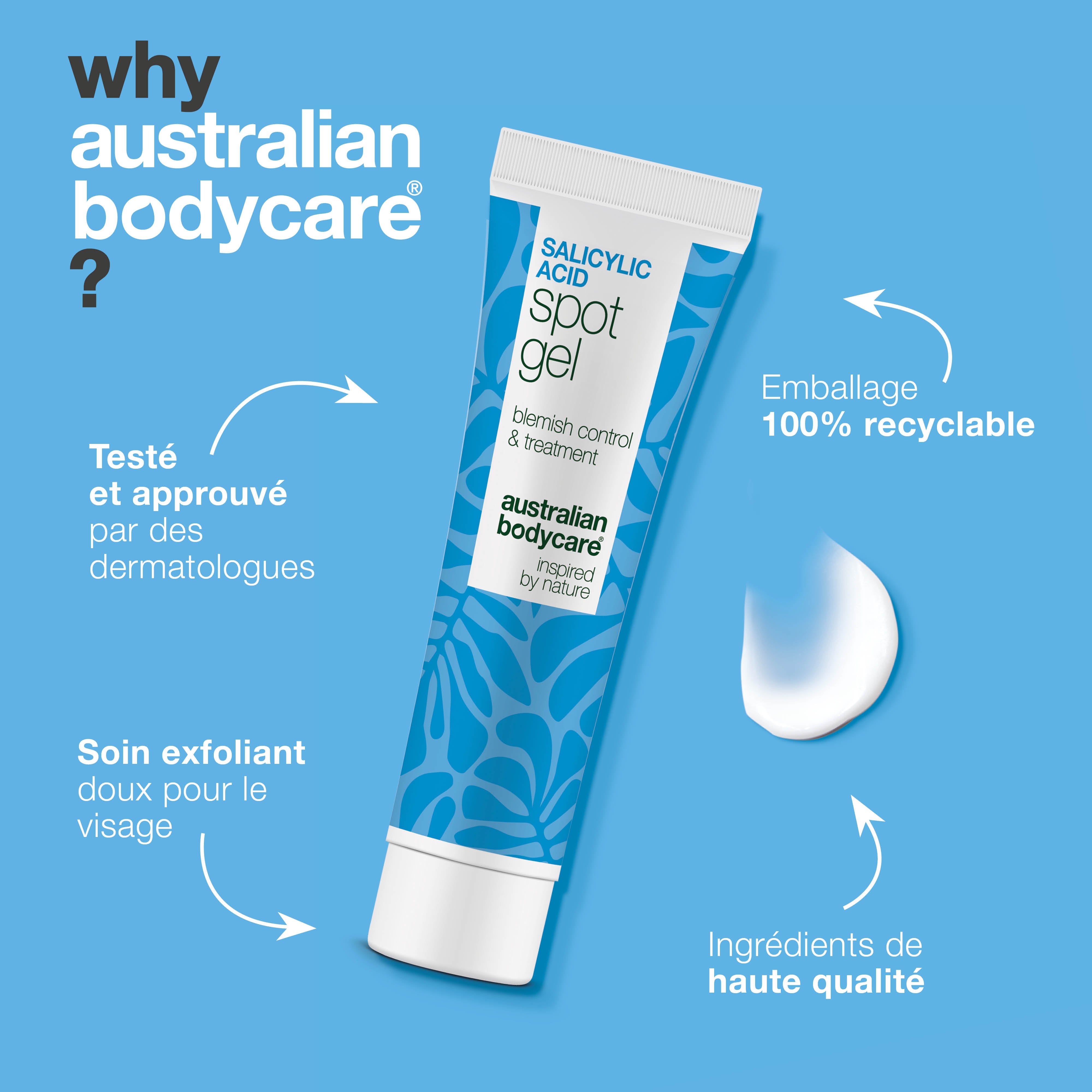 Gel Spot à l’acide salicylique – réduit boutons, points noirs et rougeurs, purifie et calme la peau