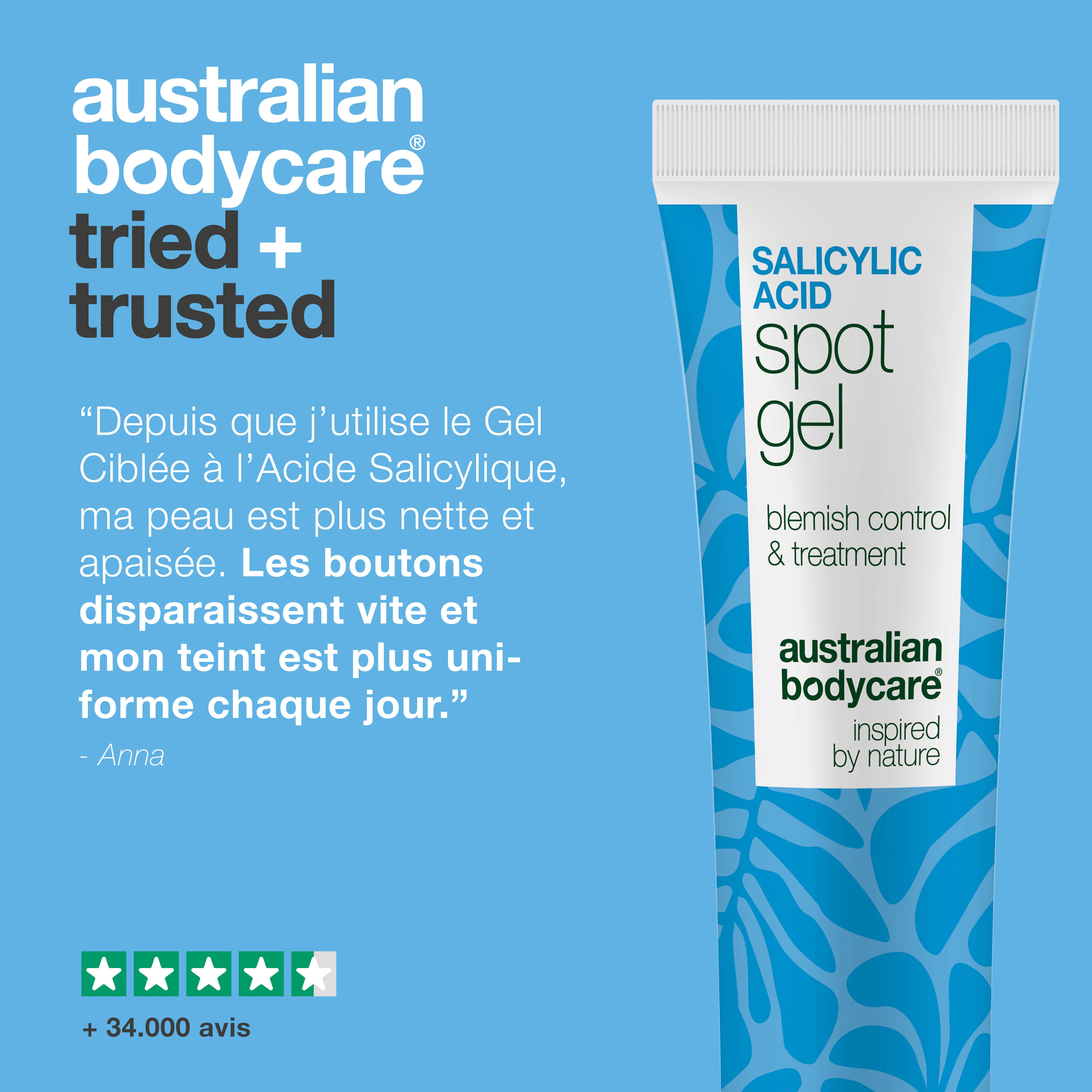 Gel Spot à l’acide salicylique – réduit boutons, points noirs et rougeurs, purifie et calme la peau