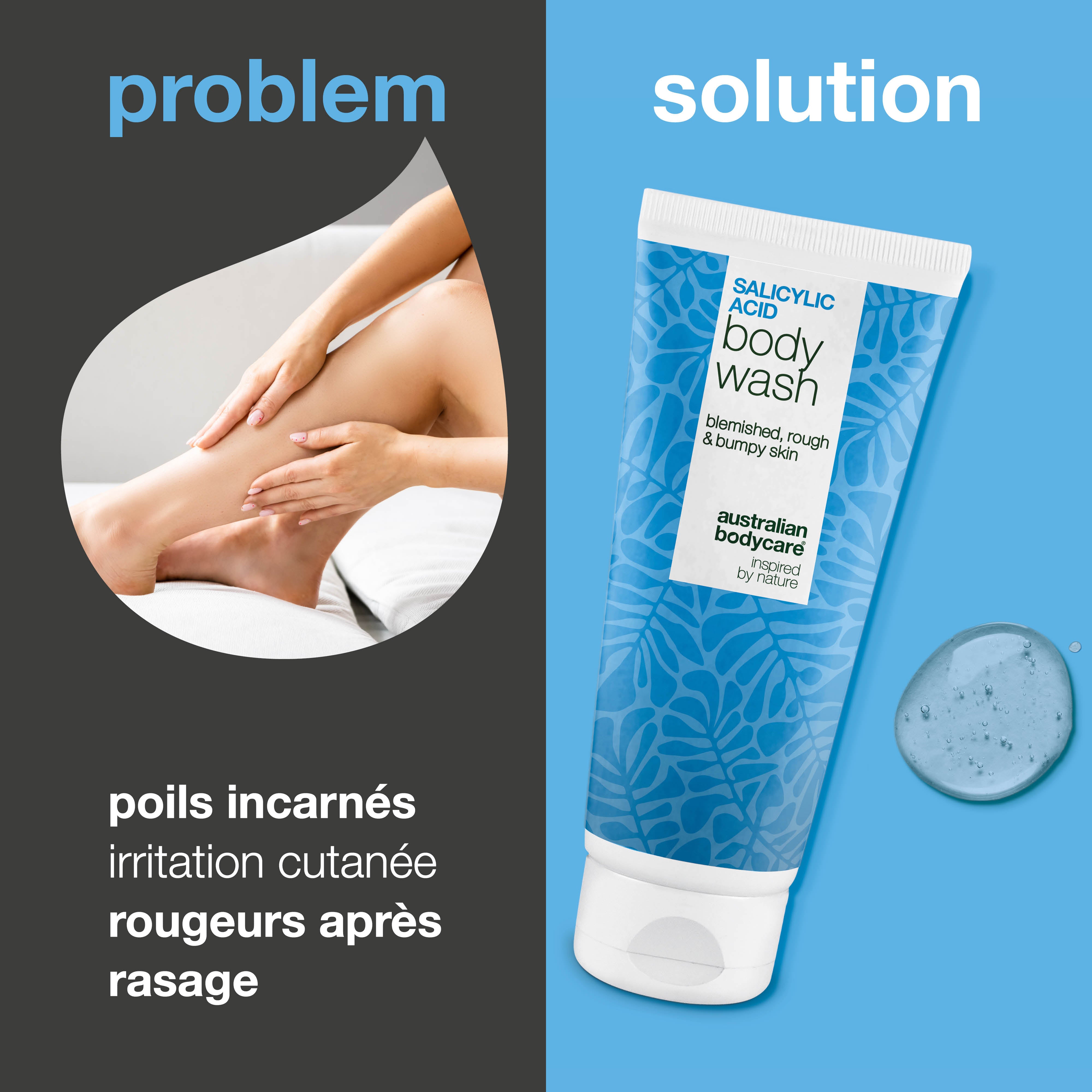 Gel de Rasage à l’Acide Salicylique – prévient les poils incarnés et calme la peau après le rasage