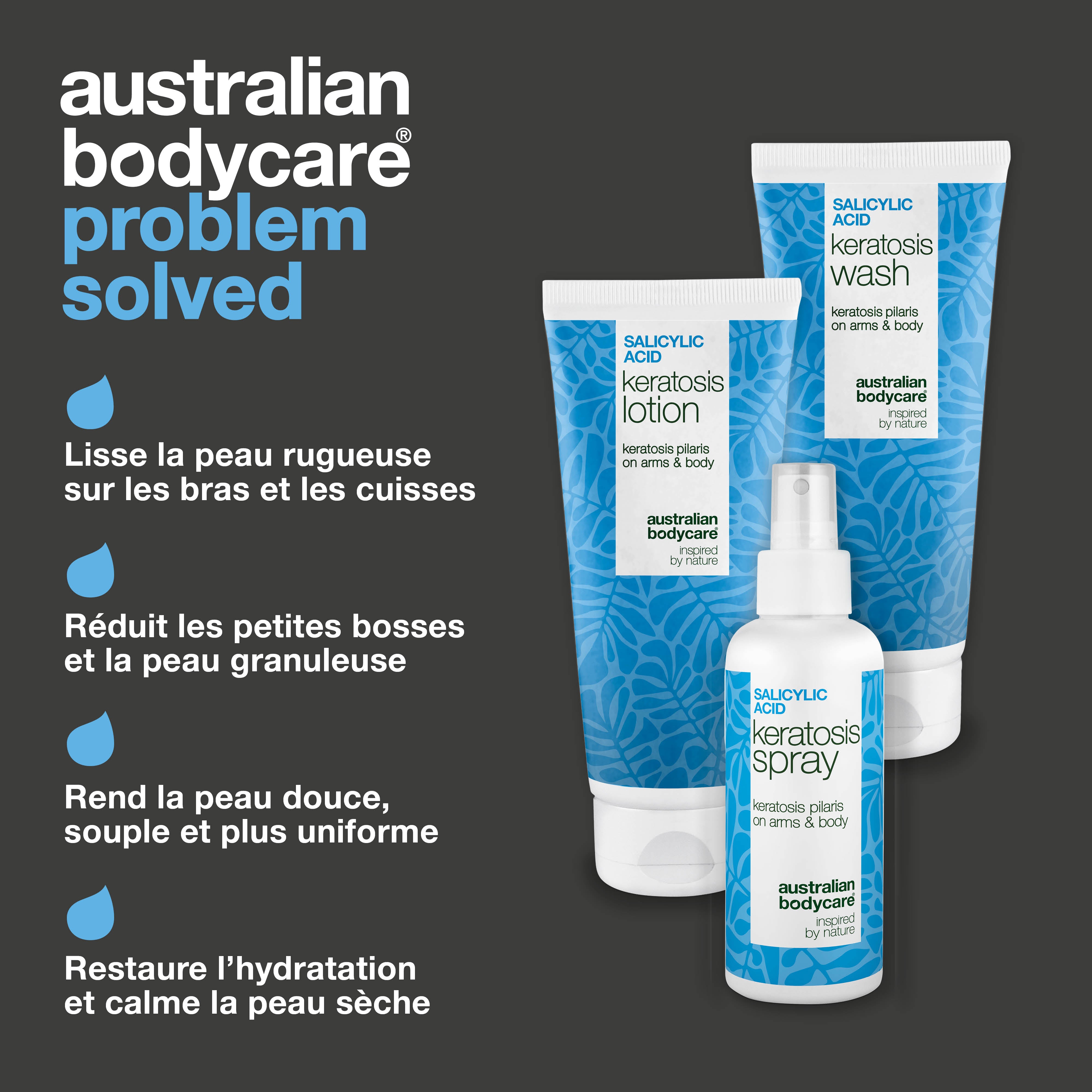 Coffret Kératose Pilaire – Lisse la peau sèche, granuleuse et peau de fraise — Soin corps contre la Kératose Pilaire réduit la peau bosselée et granuleuse. Pour une peau douce, lisse et uniforme.