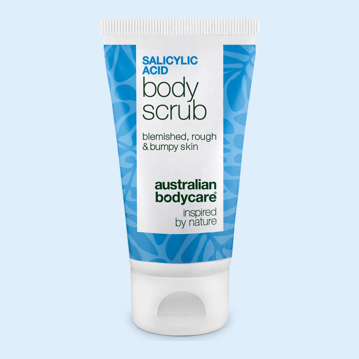 Salicylic Acid Body Scrub 50 ml d’Australian Bodycare, tube bleu et blanc avec bouchon à clapet