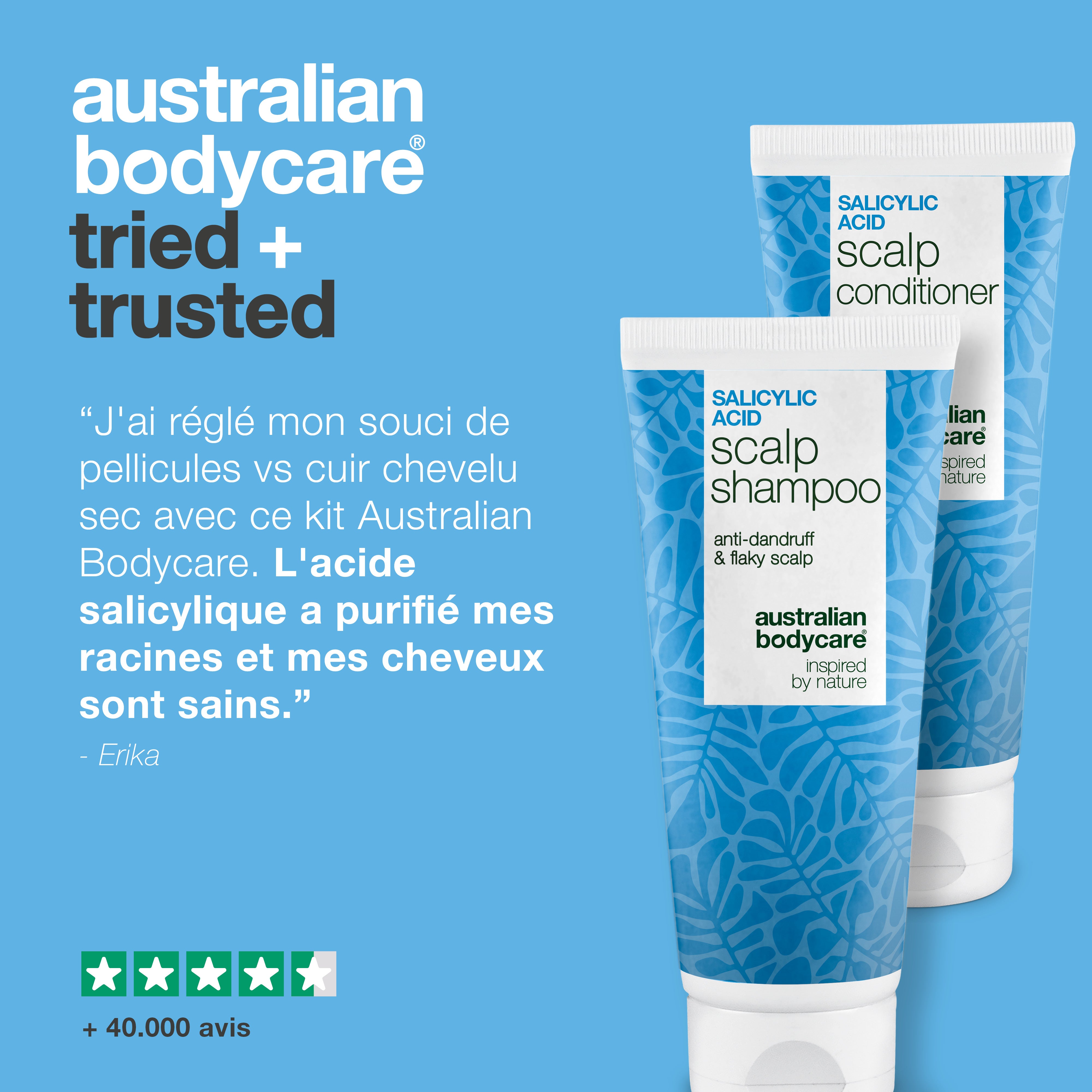 Tried and trusted : avis client sur le kit antipelliculaire – 4,5 étoiles sur plus de 40 000 avis
