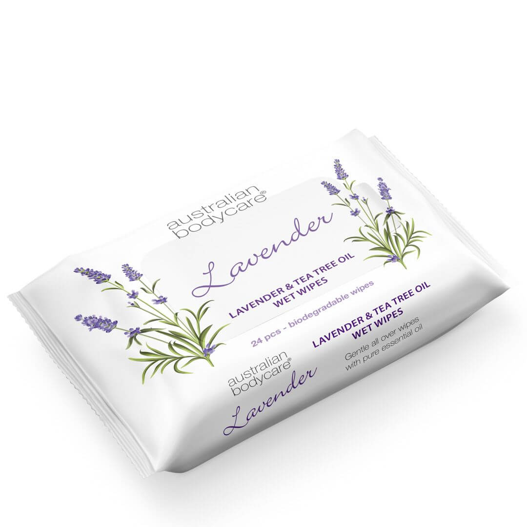 Lingette démaquillante microfibre à l'huile de lavande et de tea tree 24 pièces — Pour nettoyer et hydrater le visage et le corps