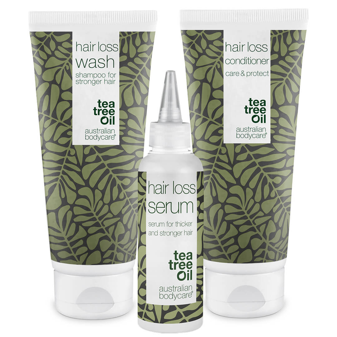 Kit pour traitement de la perte de cheveux à l'huile de tea tree, biotine et capilla longa - 3 produits pour des cheveux sains, forts et longs