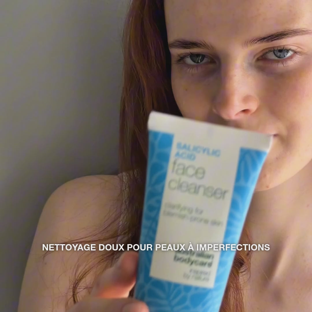 Nettoyant Visage à l’Acide Salicylique pour peau grasse — Gel Nettoyant Visage à l’Acide Salicylique réduit brillance et points noirs pour une peau claire. Formule à l’Acide Salicylique.