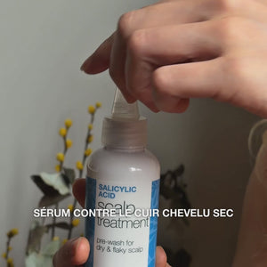 Cure cuir chevelu à l’acide salicylique anti-gras et anti-squames — Le soin à l'acide salicylique calme démangeaisons et pellicules. Avant shampooing pour exfolier à l'acide salicylique.