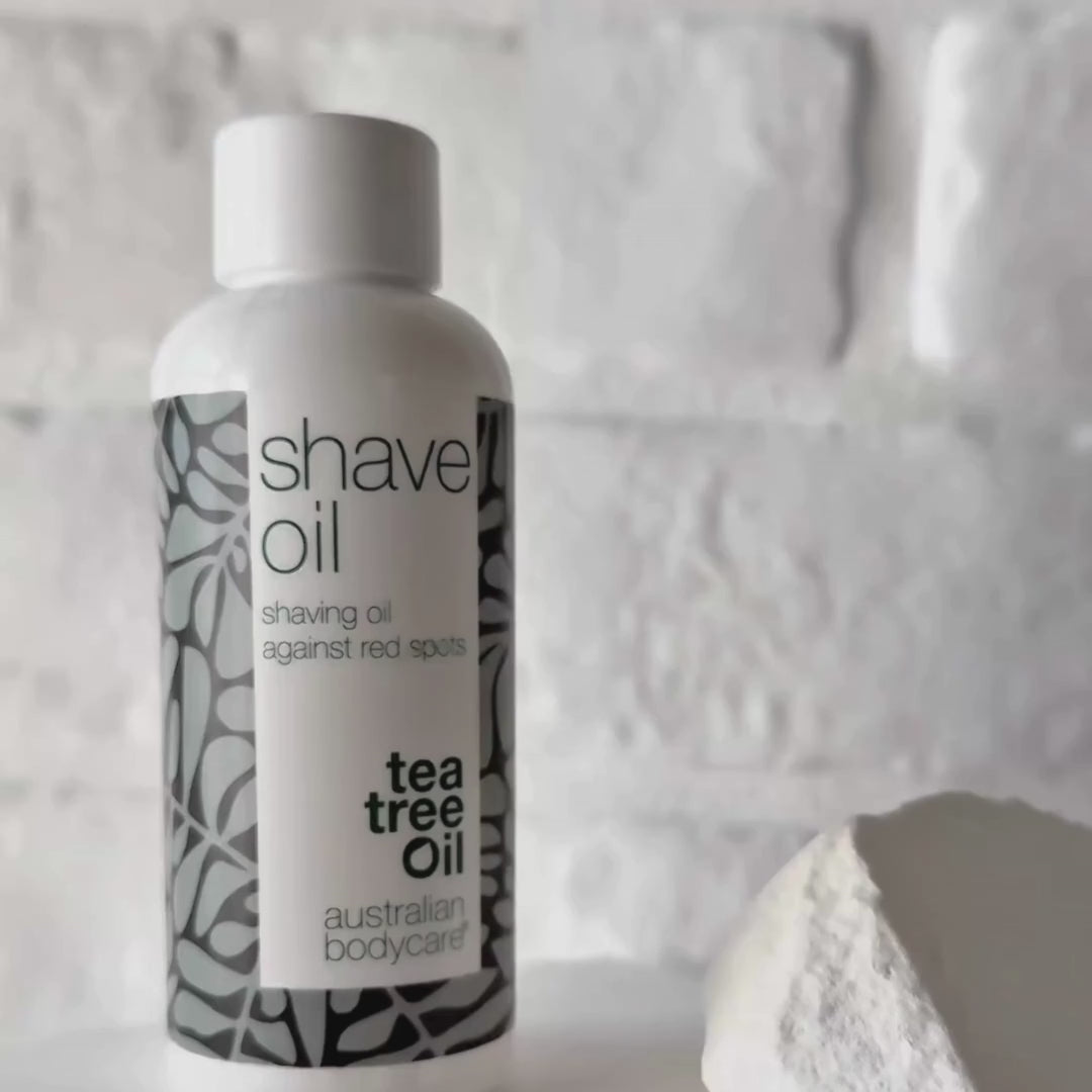 Huile de rasage contre boutons rouges et poils incarnés – réduit irritations et rougeurs – Australian Bodycare
