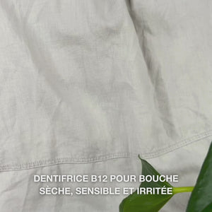 Dentifrice Vitamine B12 pour dents fortes et haleine fraîche. Protège les gencives avec B12, fluorure et huile de citron.