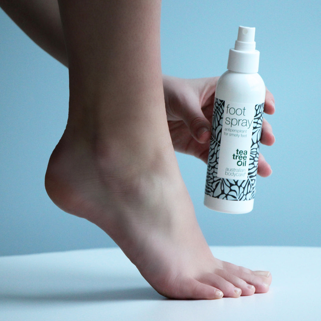 Spray pour les pieds contre les orteils acides et mauvaises odeurs à l'huile de tea tree — Antiperspirant contre les orteils et les pieds acides