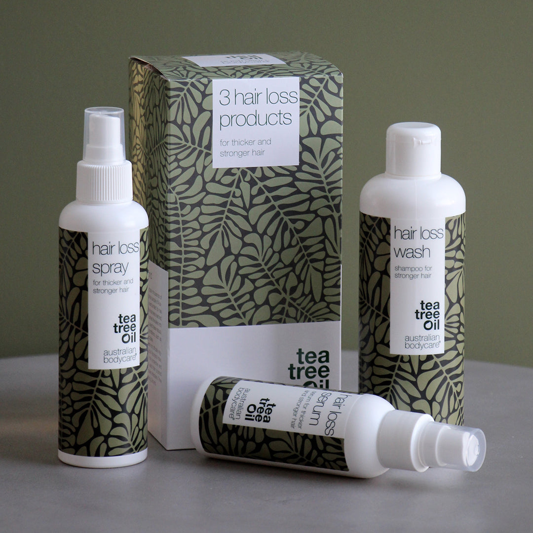 Kit pour traitement de la perte de cheveux à l'huile de tea tree, biotine et capilla longa - 3 produits pour des cheveux sains, forts et longs