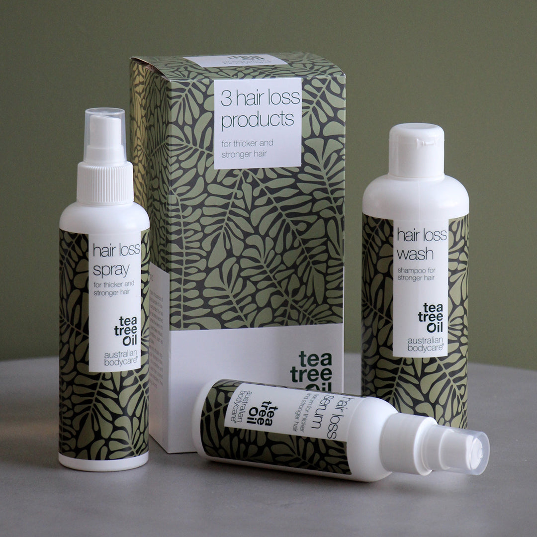 Kit pour traitement de la perte de cheveux à l'huile de tea tree, biotine et capilla longa — 3 produits pour des cheveux sains, forts et longs