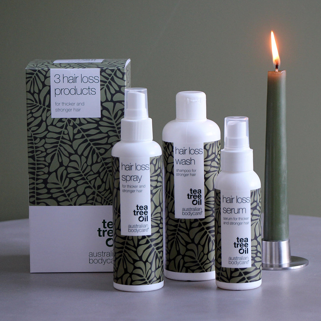 Kit pour traitement de la perte de cheveux à l'huile de tea tree, biotine et capilla longa — 3 produits pour des cheveux sains, forts et longs