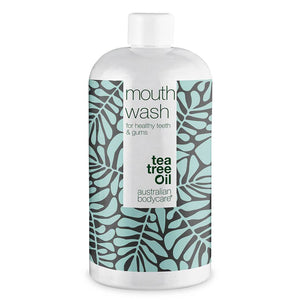 Bain de bouche à l’huile de tea tree pour une bonne hygiène bucco dentaire - Contre la mauvaise haleine et traitement de la gingivite, candidose et parodontite