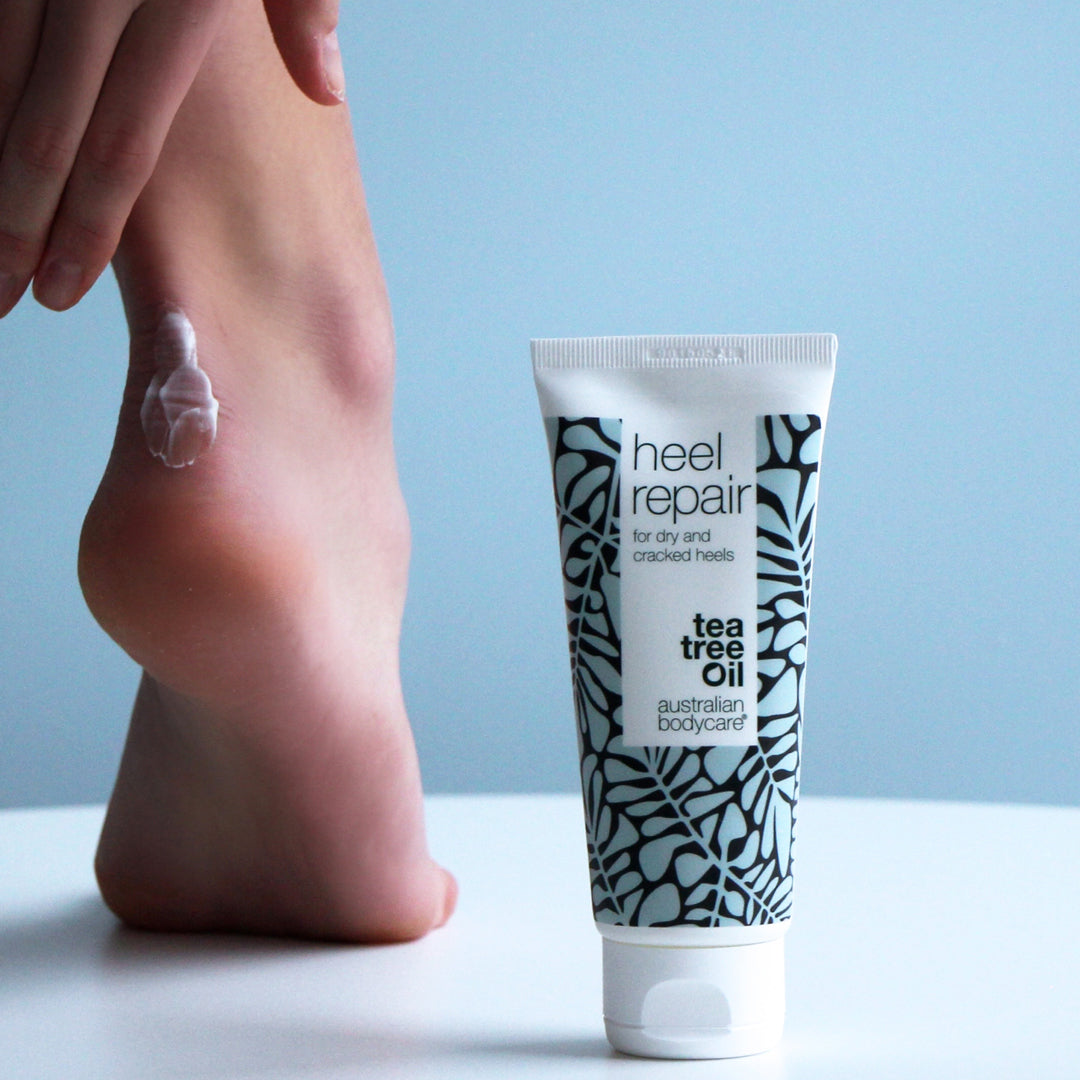 2 produits pour pieds et talons secs — Crème pour les pieds et crème pour les talons à l'urée et à l'huile d'arbre à thé pour les pieds secs et les fissures du talon